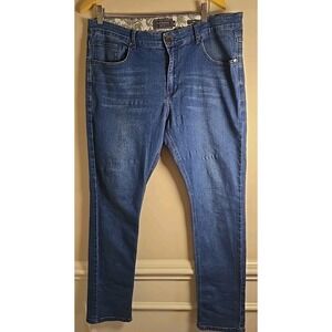 ESTIVANELI MEN'S SIZE 36"X29" SHORT/PETITE MEDIUM WASH BLUE DENIM JEANS‎